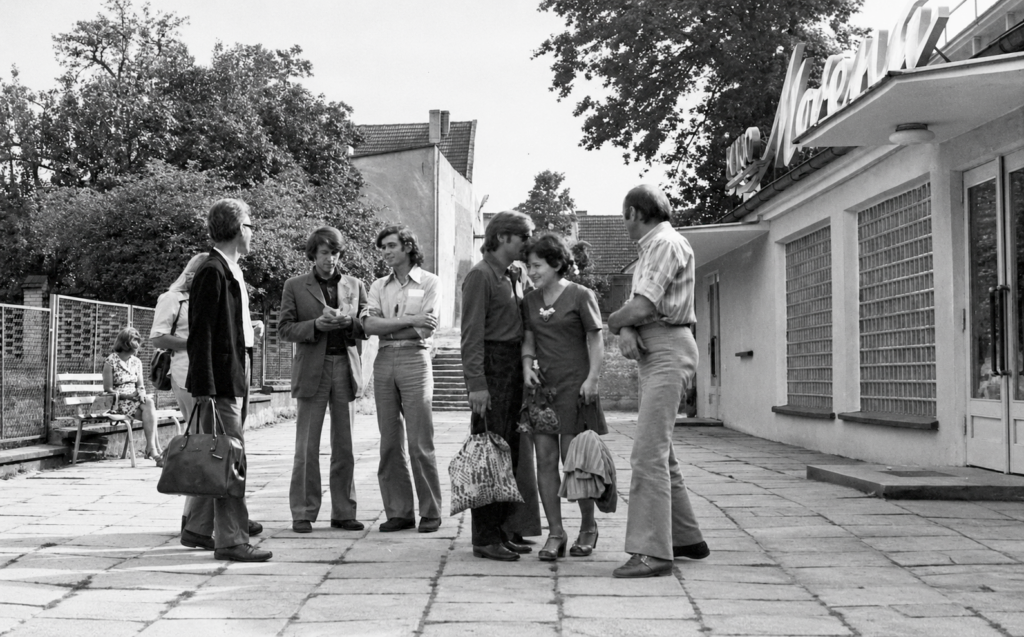 Organizatorzy Ińskiego Lata Filmowego: B. Kowalski, B. Gierlicki, D. Paszkiewcz, lata 70. XX w. (ze zbiorów archiwum SILF)